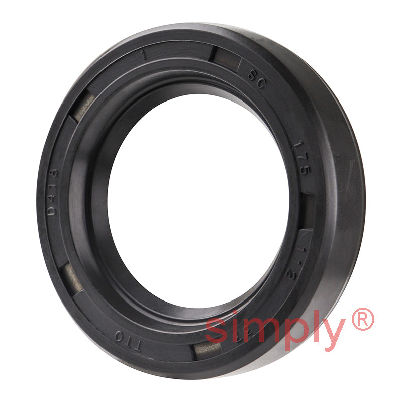 1.12x1.75x0.37 inch Nitrile Rubber Single Lip Rotary Shaft Oil Seal with Garter Spring R21 / SC