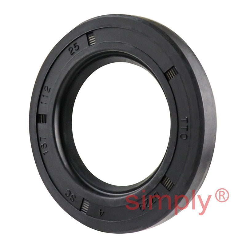 1.12x1.87x0.25 inch Nitrile Rubber Single Lip Rotary Shaft Oil Seal with Garter Spring R21 / SC