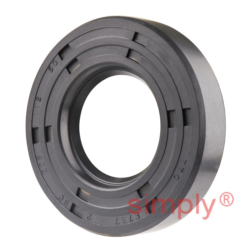 1.12x2.25x0.5 inch Nitrile Rubber Single Lip Rotary Shaft Oil Seal with Garter Spring R21 / SC