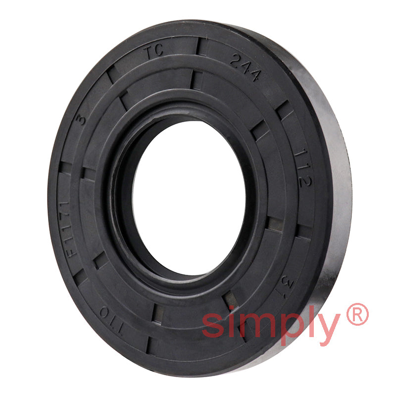 1.12x2.43x0.31 inch Nitrile Rubber Double Lip Rotary Shaft Oil Seal with Garter Spring R23 / TC Style