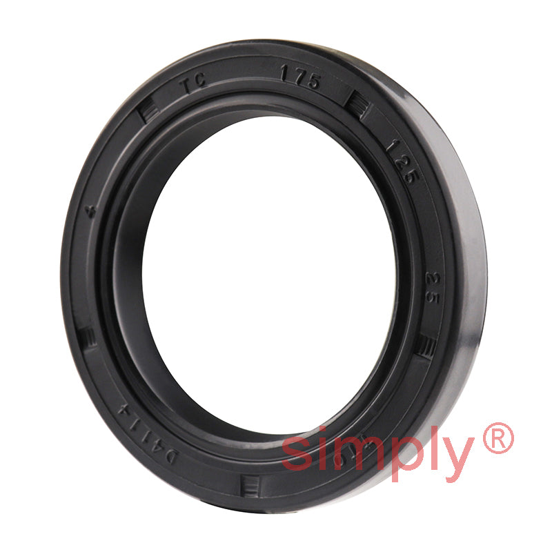 1.25x1.75x0.25 inch Nitrile Rubber Double Lip Rotary Shaft Oil Seal with Garter Spring R23 / TC Style