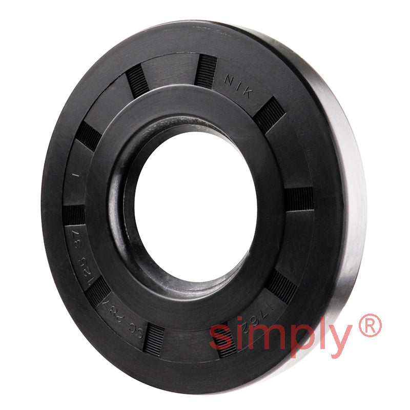 1.25x2.87x0.37 inch Nitrile Rubber Single Lip Rotary Shaft Oil Seal with Garter Spring R21 / SC