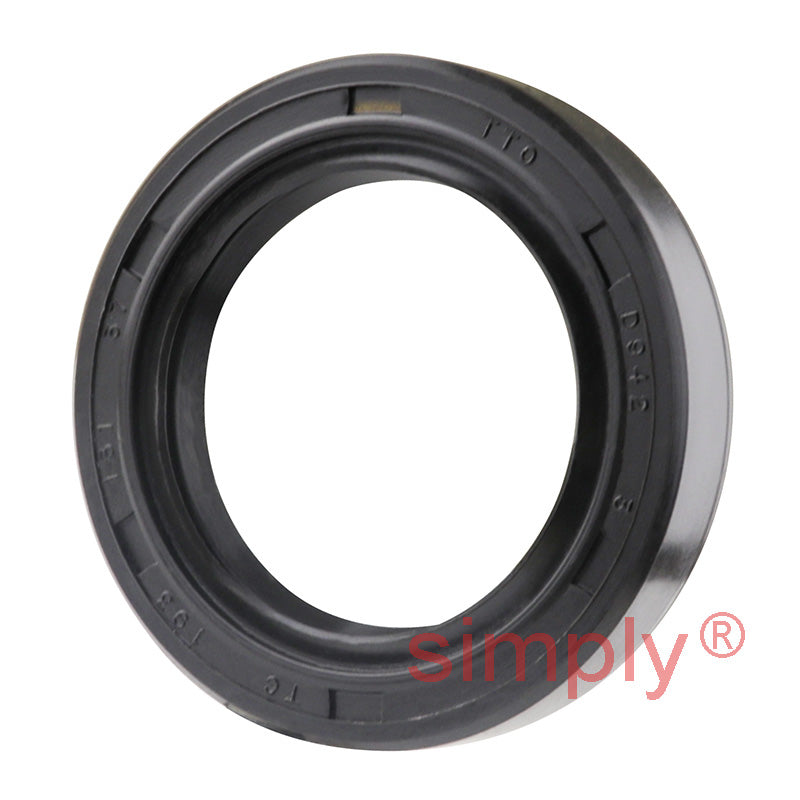 1.31x1.93x0.37 inch Nitrile Rubber Double Lip Rotary Shaft Oil Seal with Garter Spring R23 / TC Style