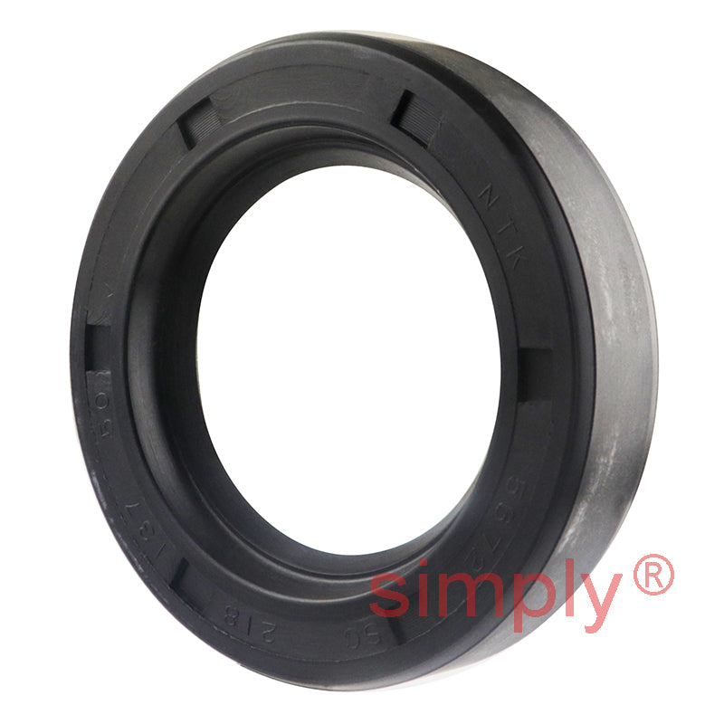 1.37x2.18x0.5 inch Nitrile Rubber Single Lip Rotary Shaft Oil Seal with Garter Spring R21 / SC Style