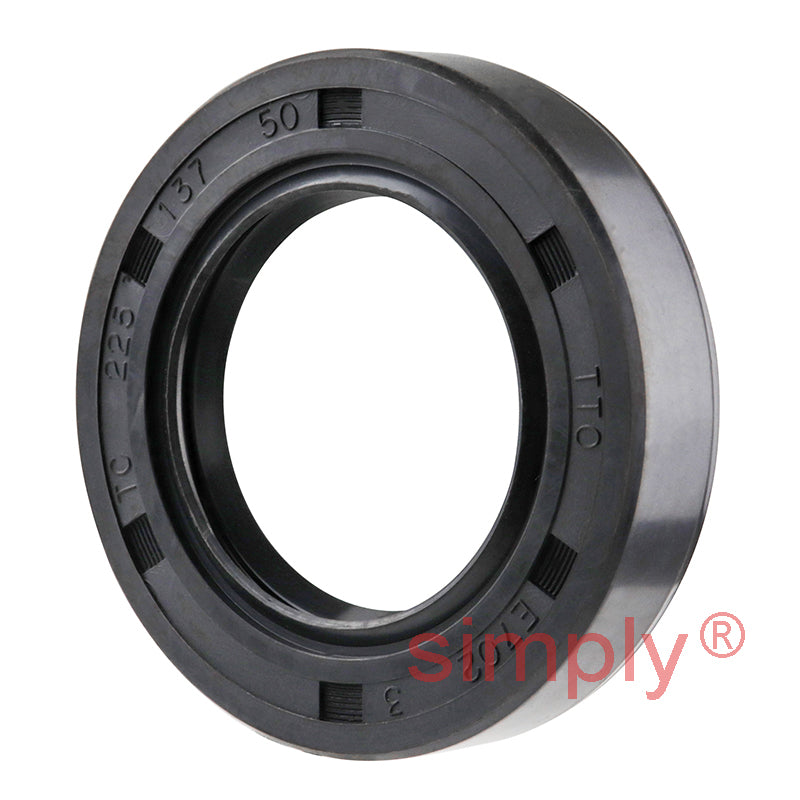 1.37x2.25x0.5 inch Nitrile Rubber Double Lip Rotary Shaft Oil Seal with Garter Spring R23 / TC Style