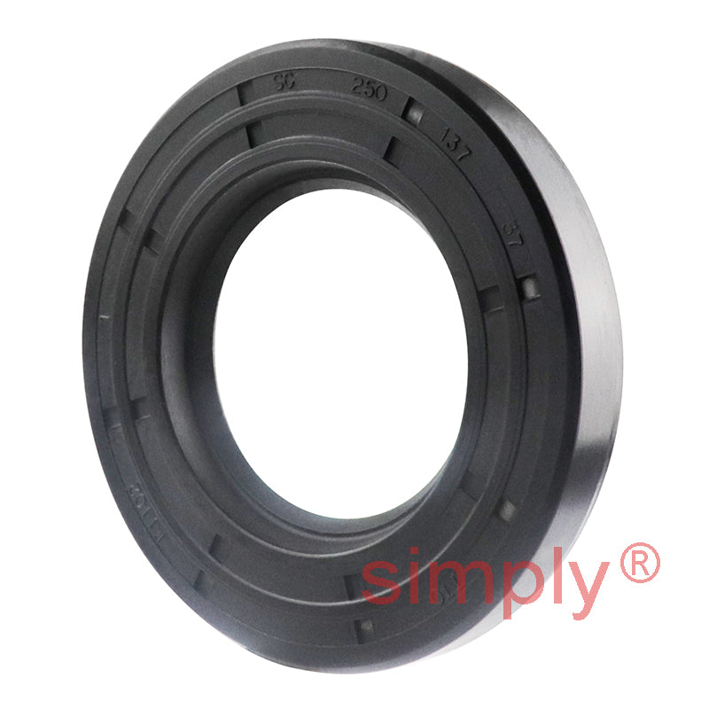 1.37x2.5x0.37 inch Nitrile Rubber Single Lip Rotary Shaft Oil Seal with Garter Spring R21 / SC