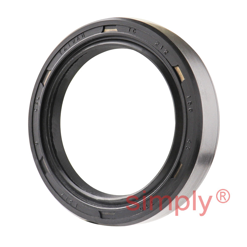 1.56x2.12x0.43 inch Nitrile Rubber Double Lip Rotary Shaft Oil Seal with Garter Spring R23 / TC Style