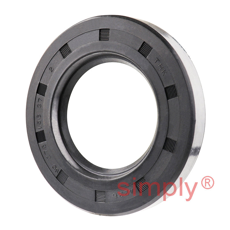 1.56x2.75x0.37 inch Nitrile Rubber Single Lip Rotary Shaft Oil Seal with Garter Spring R21 / SC