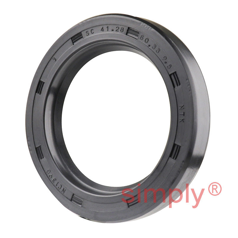 1.62x2.37x0.37 inch Nitrile Rubber Single Lip Rotary Shaft Oil Seal with Garter Spring R21 / SC