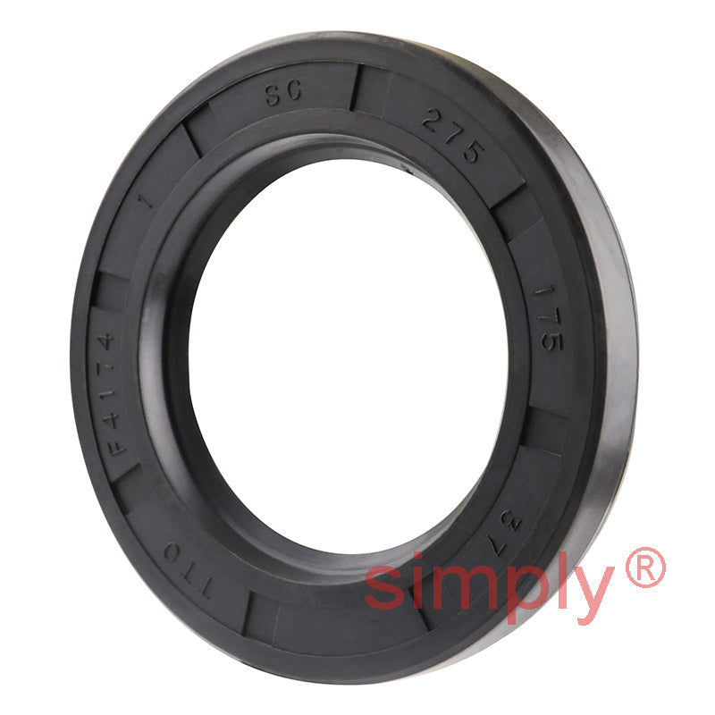 1.75x2.75x0.37 inch Nitrile Rubber Single Lip Rotary Shaft Oil Seal with Garter Spring R21 / SC