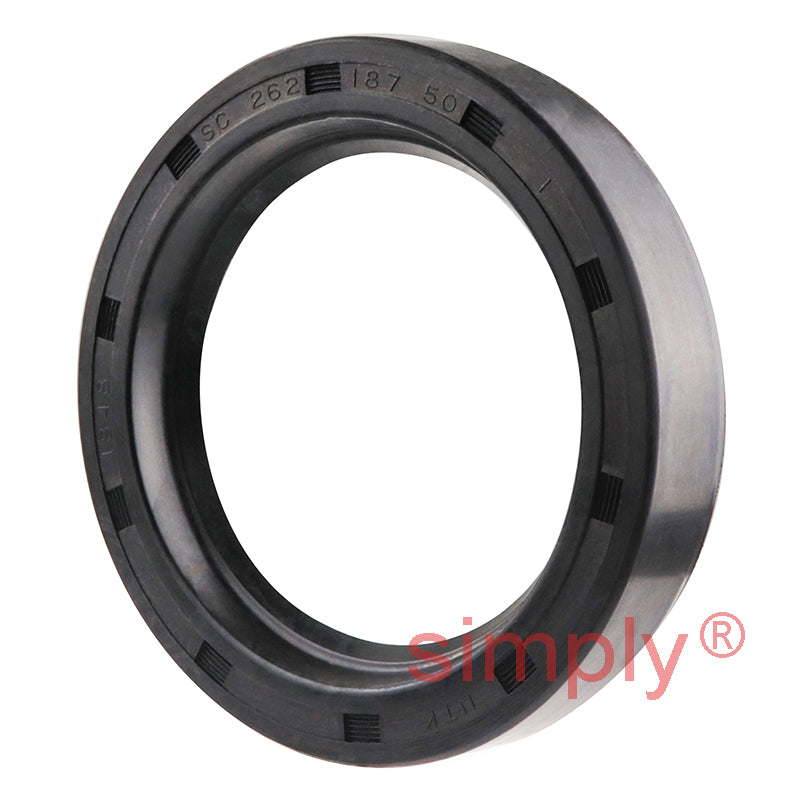 1.87x2.62x0.5 inch Nitrile Rubber Single Lip Rotary Shaft Oil Seal with Garter Spring R21 / SC
