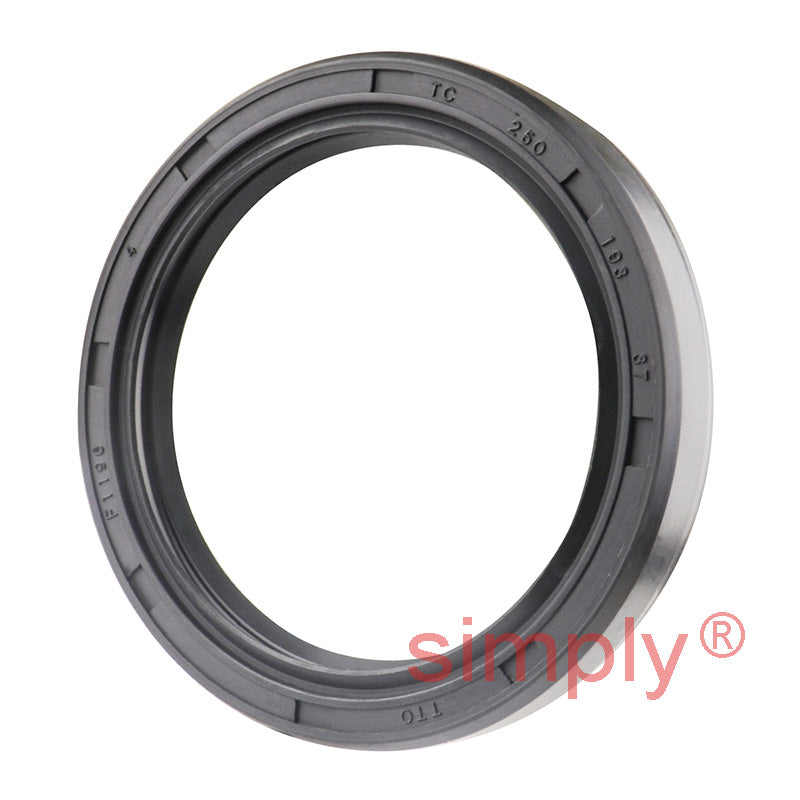 1.93x2.5x0.37 inch Nitrile Rubber Double Lip Rotary Shaft Oil Seal with Garter Spring R23 / TC Style