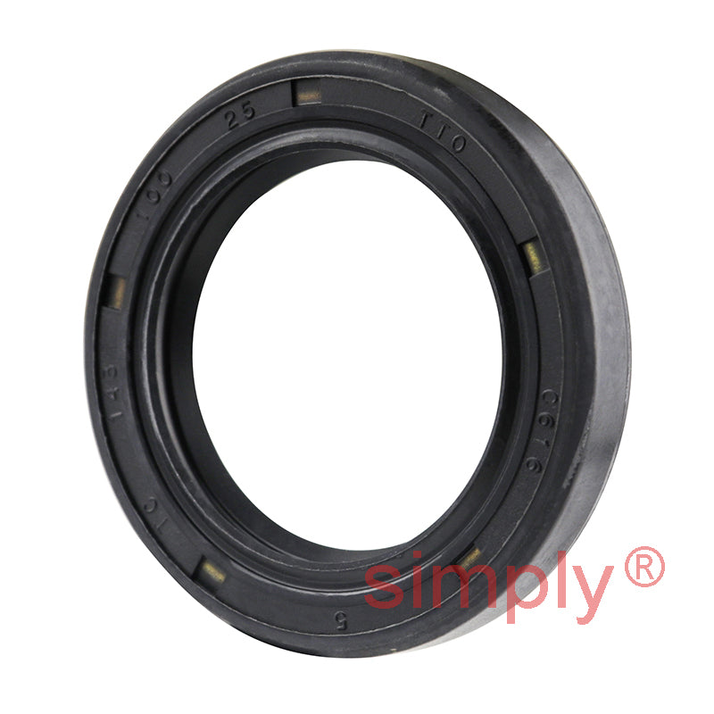 1x1.43x0.25 inch Nitrile Rubber Double Lip Rotary Shaft Oil Seal with Garter Spring R23 / TC Style