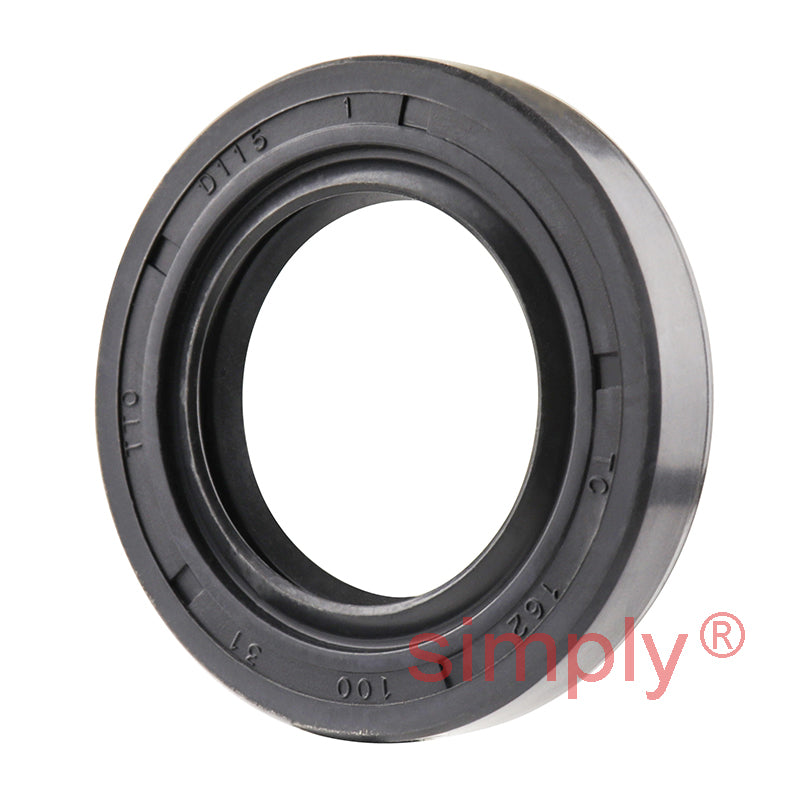 1x1.62x0.31 inch Nitrile Rubber Double Lip Rotary Shaft Oil Seal with Garter Spring R23 / TC Style