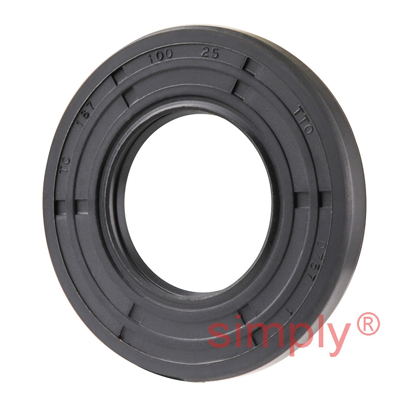 1x1.87x0.25 inch Nitrile Rubber Double Lip Rotary Shaft Oil Seal with Garter Spring R23 / TC Style