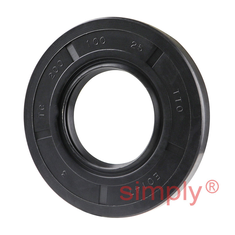 1x2x0.25 inch Nitrile Rubber Double Lip Rotary Shaft Oil Seal with Garter Spring R23 / TC Style