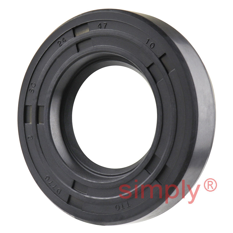 24x47x10mm Nitrile Rubber Single Lip Rotary Shaft Oil Seal with Garter Spring SC / R21