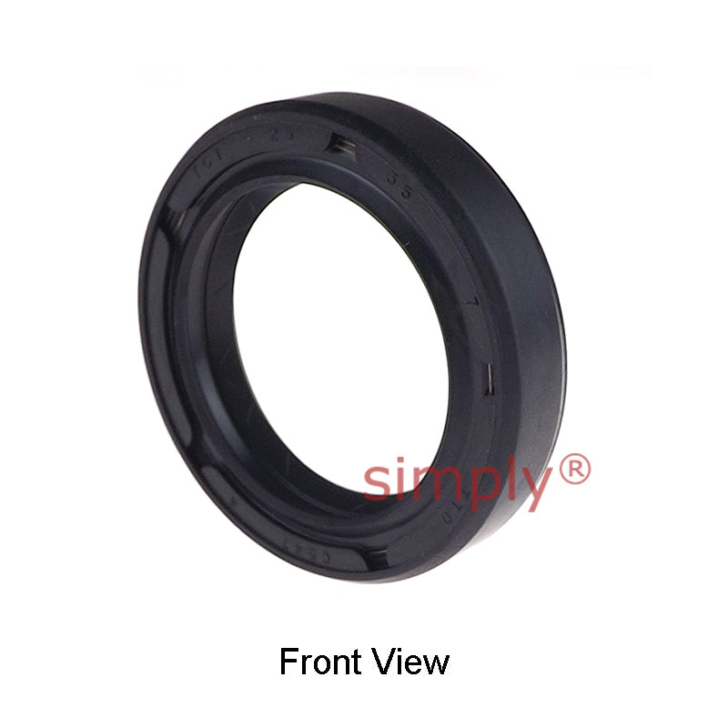 25x35x7mm Nitrile Rubber Double Lip Rotary Shaft Oil Seal with Garter Spring TC / R23