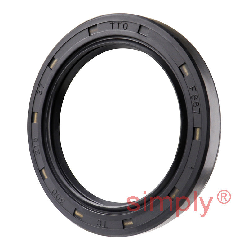 2.18x3x0.37 inch Nitrile Rubber Double Lip Rotary Shaft Oil Seal with Garter Spring R23 / TC Style