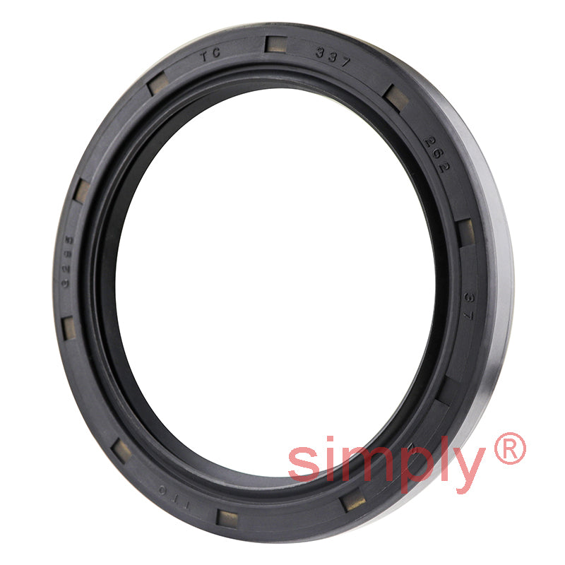 2.62x3.37x0.37 inch Nitrile Rubber Double Lip Rotary Shaft Oil Seal with Garter Spring R23 / TC Style