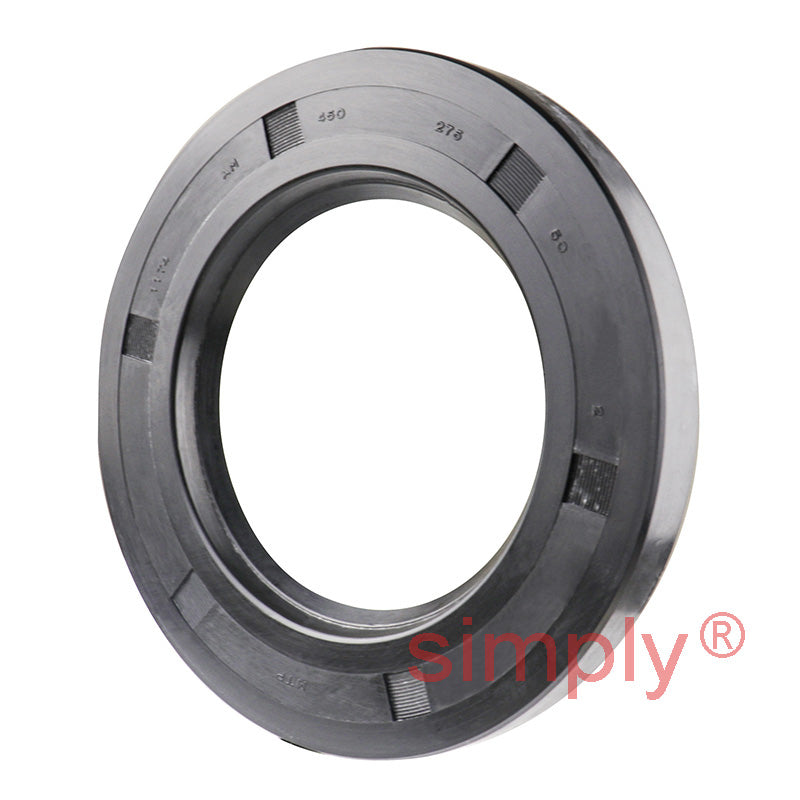 2.75x4.5x0.5 inch Nitrile Rubber Single Lip Rotary Shaft Oil Seal with Garter Spring R21 / SC