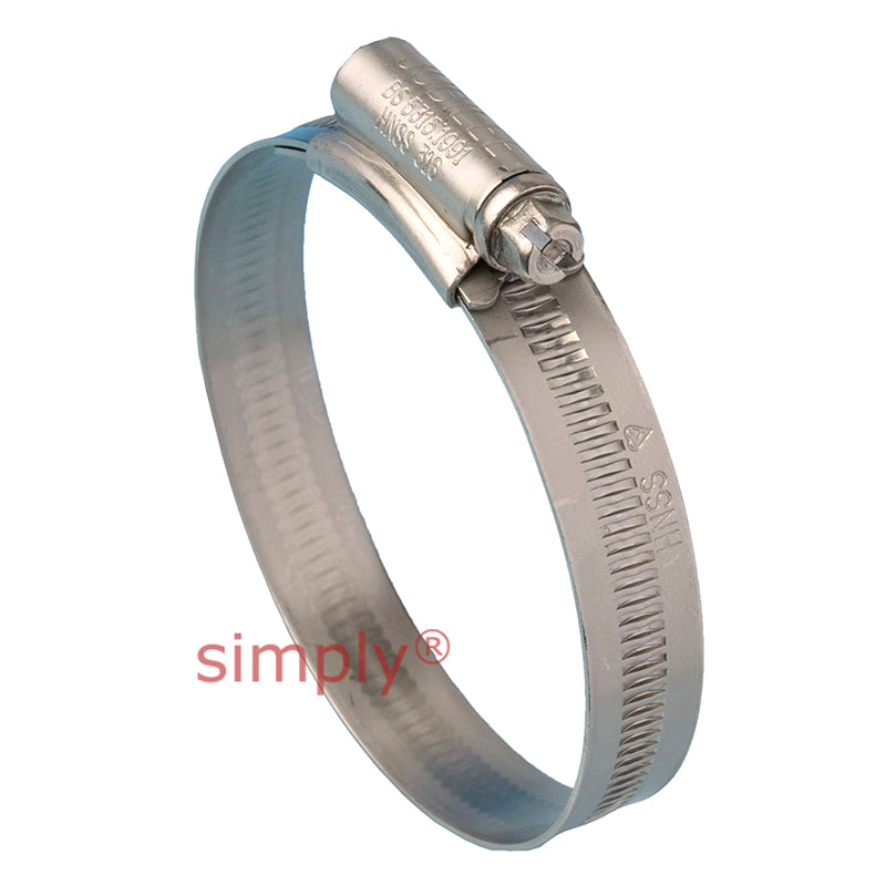 2SS316 316 Stainless Steel HNSS Original Jubilee Clip Adjustment Range 40mm - 55mm Band Width 13mm