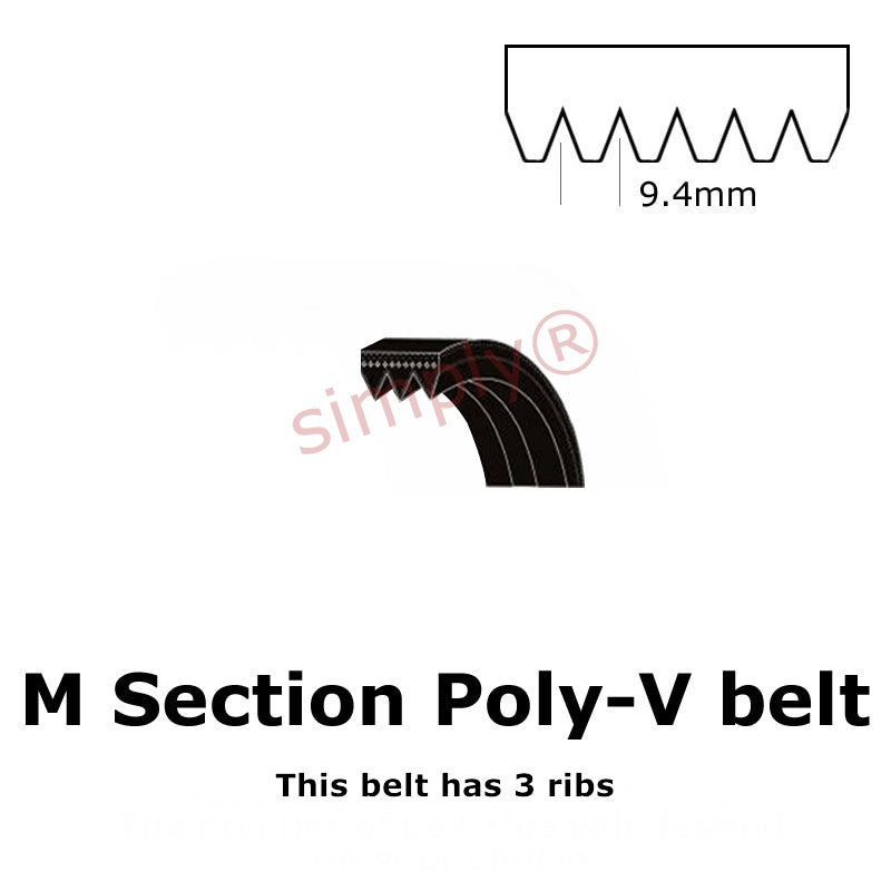2515PM/990M Pix Poly V Multiple Ribbed Belt 2515mm/99 inch Length with 10 Ribs Allow 2-3 Days