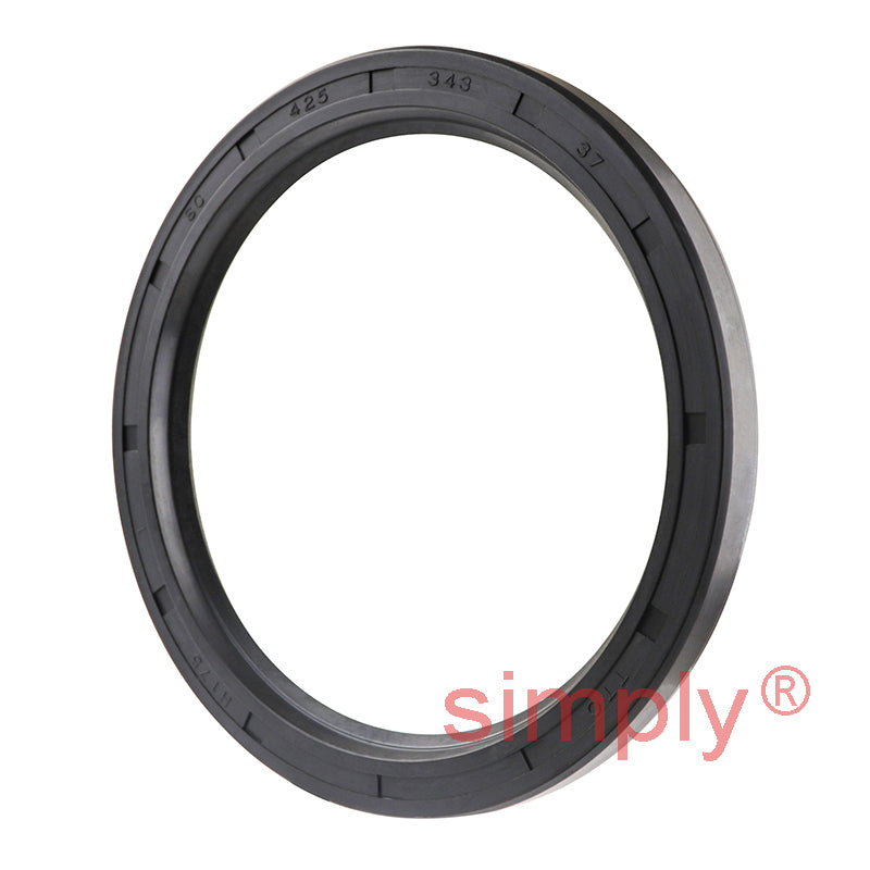 3.43x4.25x0.37 inch Nitrile Rubber Single Lip Rotary Shaft Oil Seal with Garter Spring R21 / SC