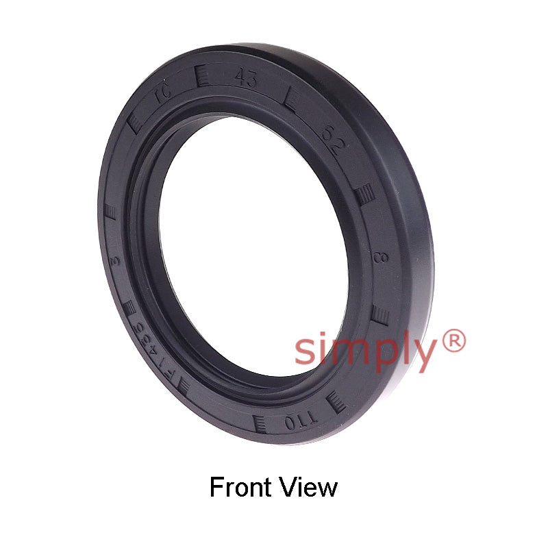 43x62x8mm Nitrile Rubber Double Lip Rotary Shaft Oil Seal with Garter Spring TC / R23