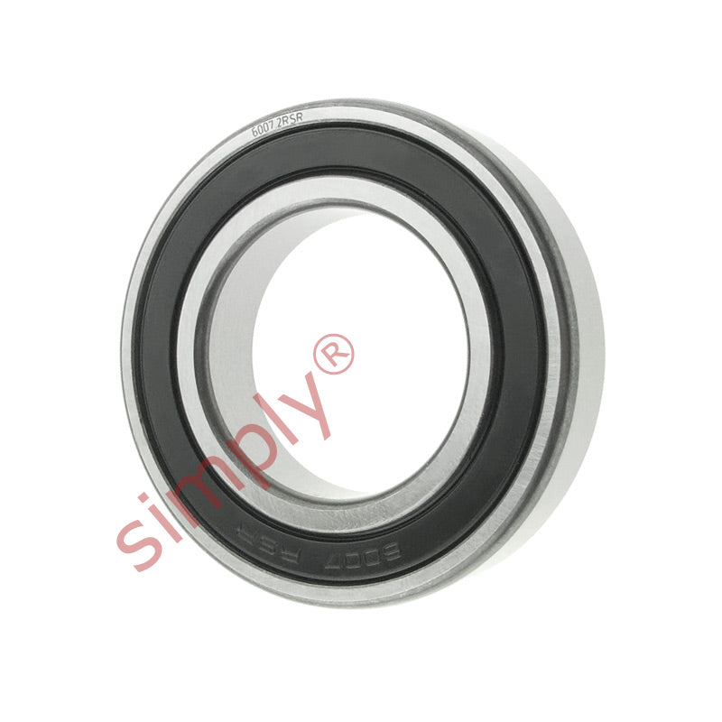 60072RS Budget Rubber Sealed Deep Groove Ball Bearing 35x62x14mm