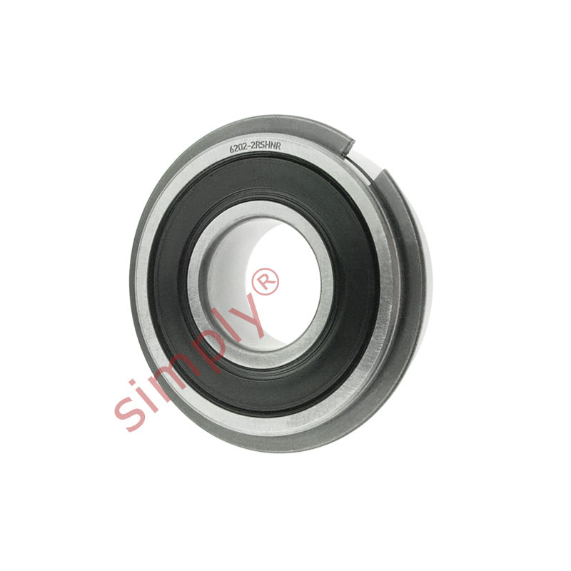 Major Branded 62022RSNR Rubber Sealed Snap Ring Deep Groove Ball Bearing 15x35x11mm 