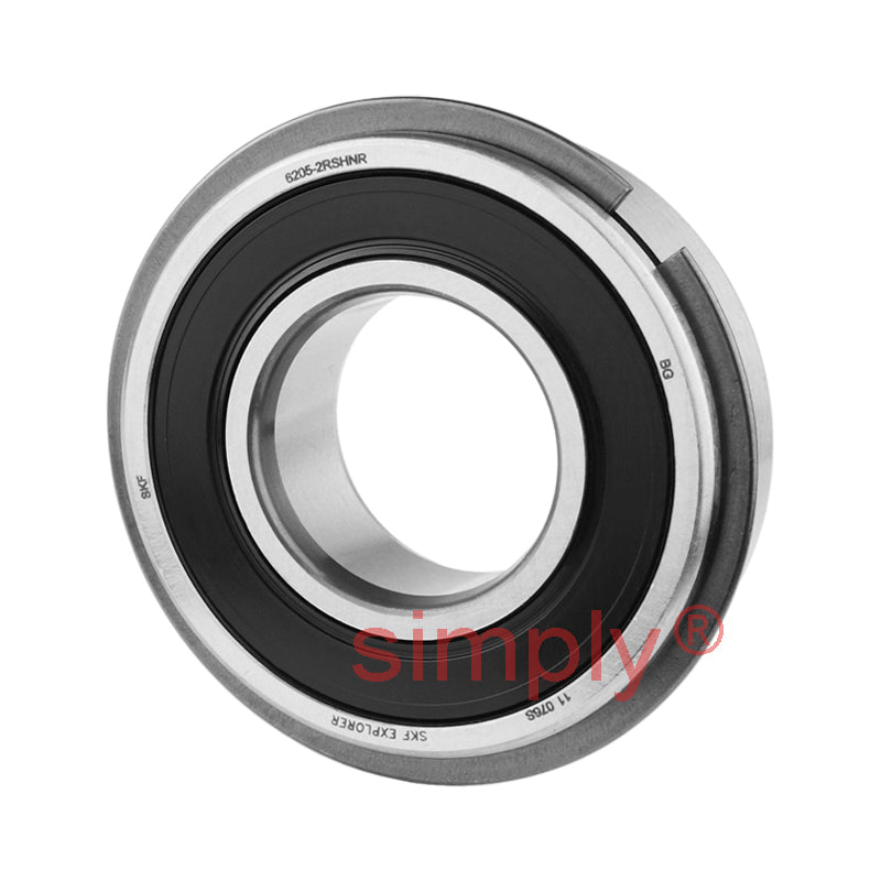 Major Branded 62052RSNR Rubber Sealed Snap Ring Deep Groove Ball Bearing 25x52x15mm 
