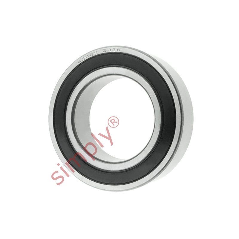 Major Branded 630082RSR Rubber Sealed Deep Groove Ball Bearing 40x68x21mm