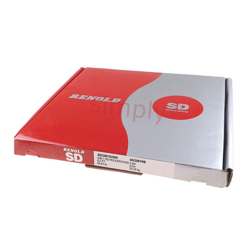 Renold Standard Duty 32B-1 BS Simplex Roller Chain 2 inch Pitch - 10 Feet Length Allow 2-3 Days