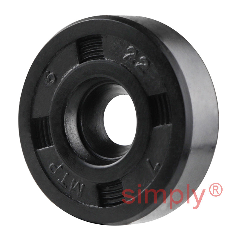 6x22x7mm Nitrile Rubber Single Lip Rotary Shaft Oil Seal with Garter Spring SC / R21