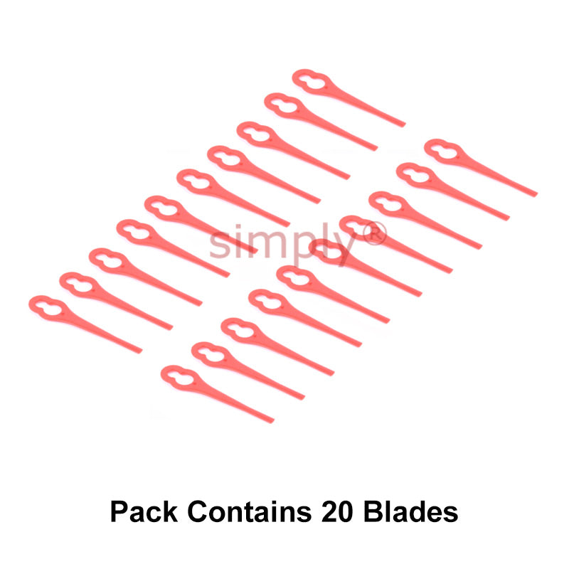 BQ026 Lawn Mower Plastic Blades Pack of 20 By ALM