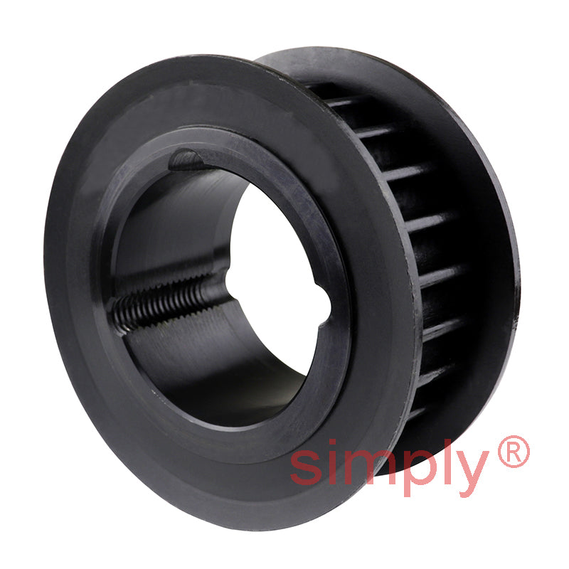 TL29-14M-40F - 14mm Pitch 29 Tooth Flanged HTD Type Steel Taper Bore Timing Pulley for 40mm Wide Belts