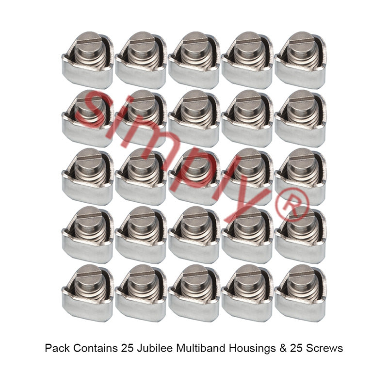 Pack of 25 - MB1803 304 Stainless Steel Jubilee 7mm A/F Hexagonal Housings/Screws for use with 11mm Multiband