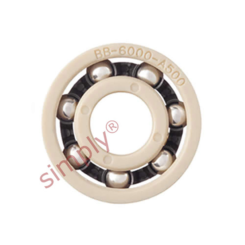 xiros xirodur BB6004A50010ES Open Type Polymer Ball Bearing with PA Cage and Stainless Steel Balls 20x42x12mm - Allow 2-3 Days