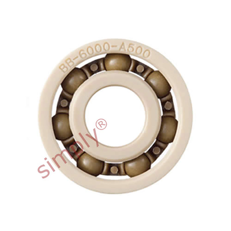 xiros xirodur BB6000A50070PAI Open Type Polymer Ball Bearing with PEEK Cage and PAI Balls 10x26x8mm - Allow 2-3 Days