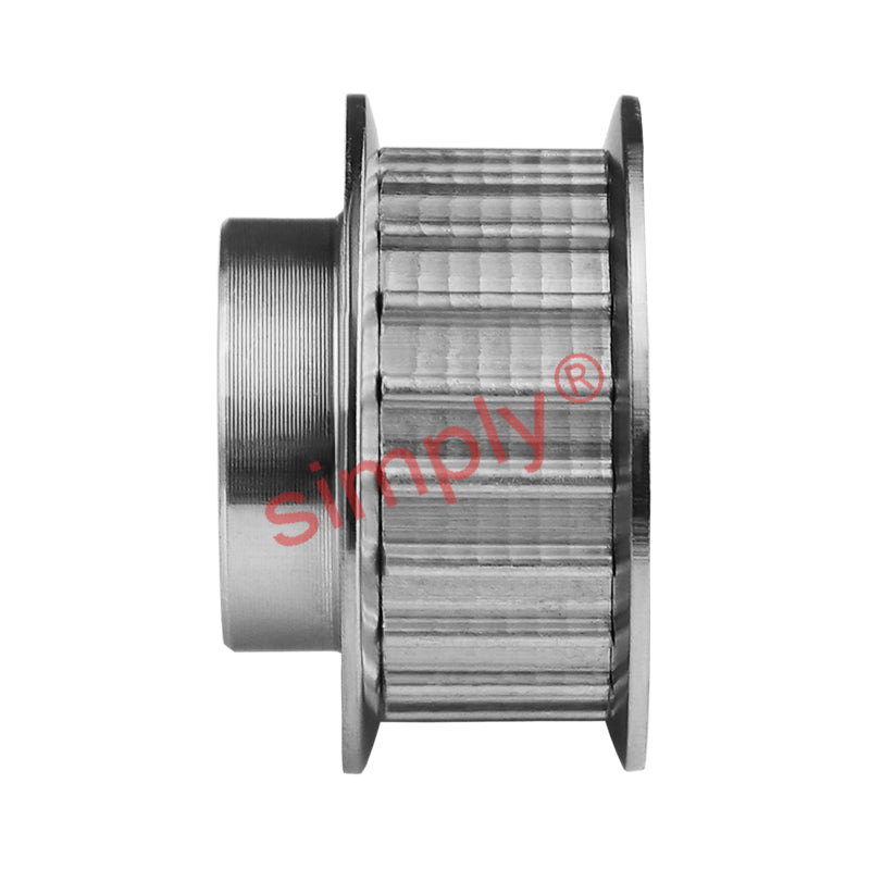 Aluminium Pilot Bore AT5 Timing Pulley with Flanges 5mm Pitch 20 Tooth for 10mm Wide Belts