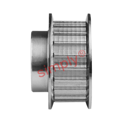 Aluminium Pilot Bore AT5 Timing Pulley with Flanges 5mm Pitch 30 Tooth for 10mm Wide Belts