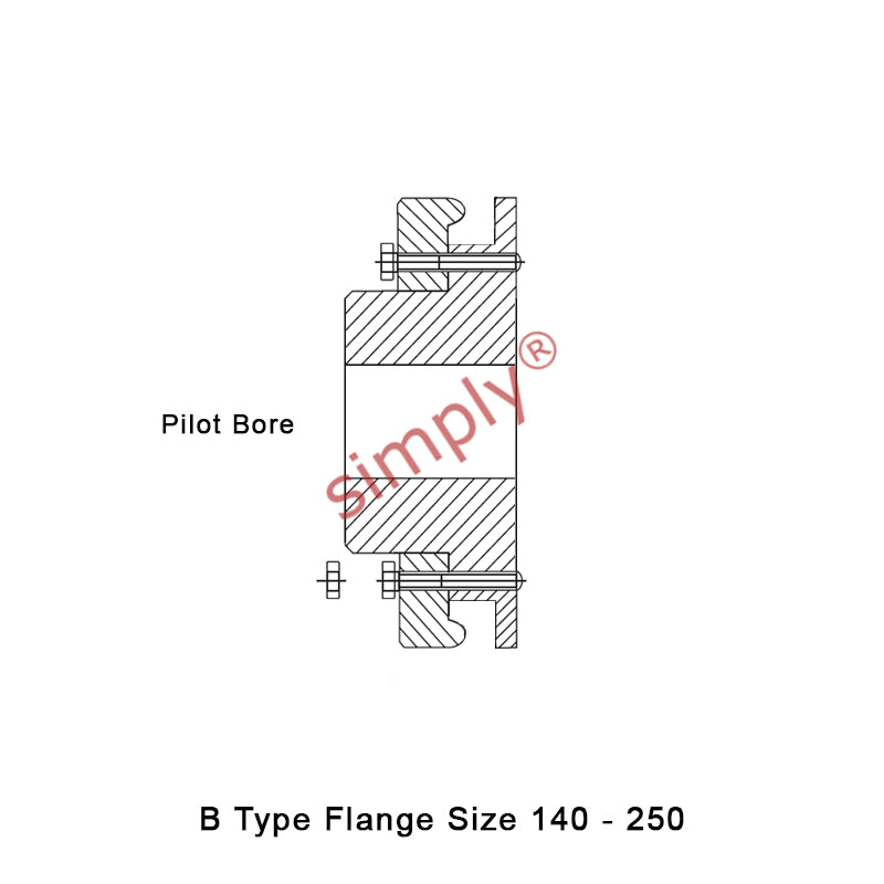 Major Branded F180B-MB Drive Coupling Pilot Bore Max Bore 150mm