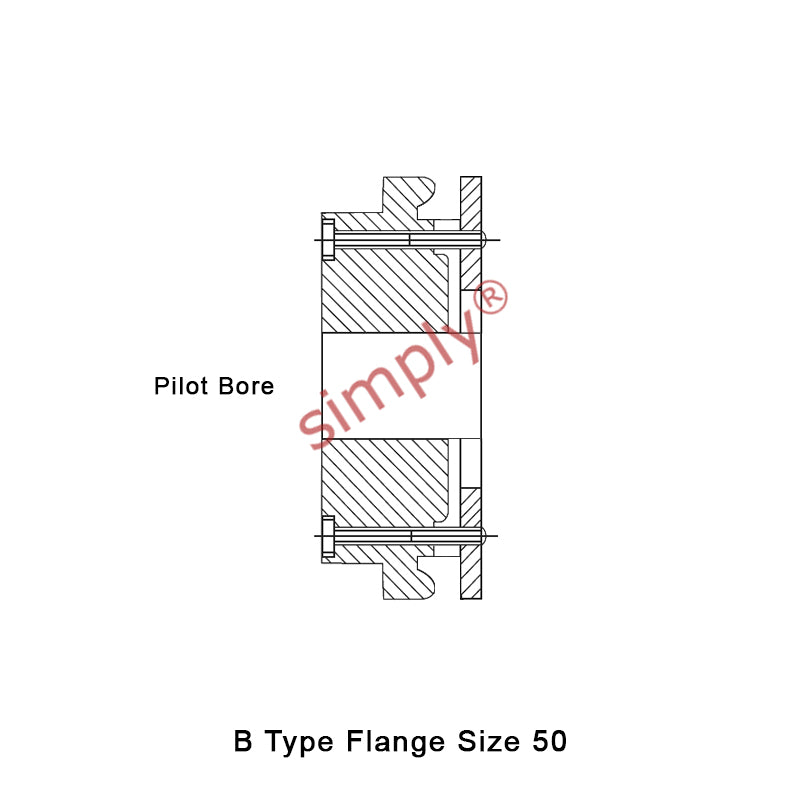 Major Branded F50B-MB Drive Coupling Pilot Bore Max Bore 38mm