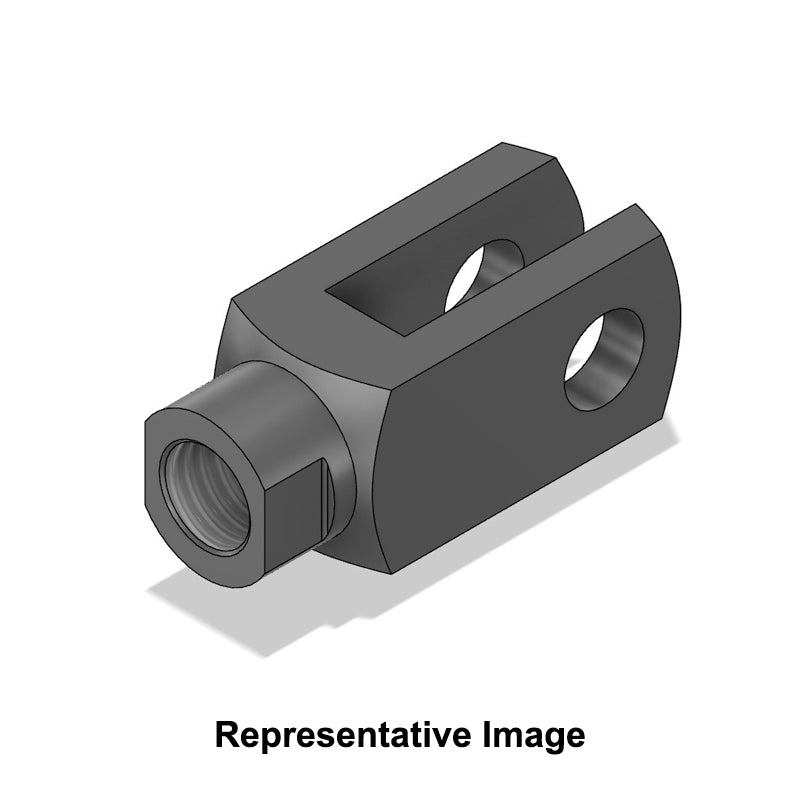Chiavette GR6X24LH Left Hand Female Steel Rotating Clevis 6mm Bore 24mm Base / Bore Center M6x1 Thread - Allow 7-10 Days