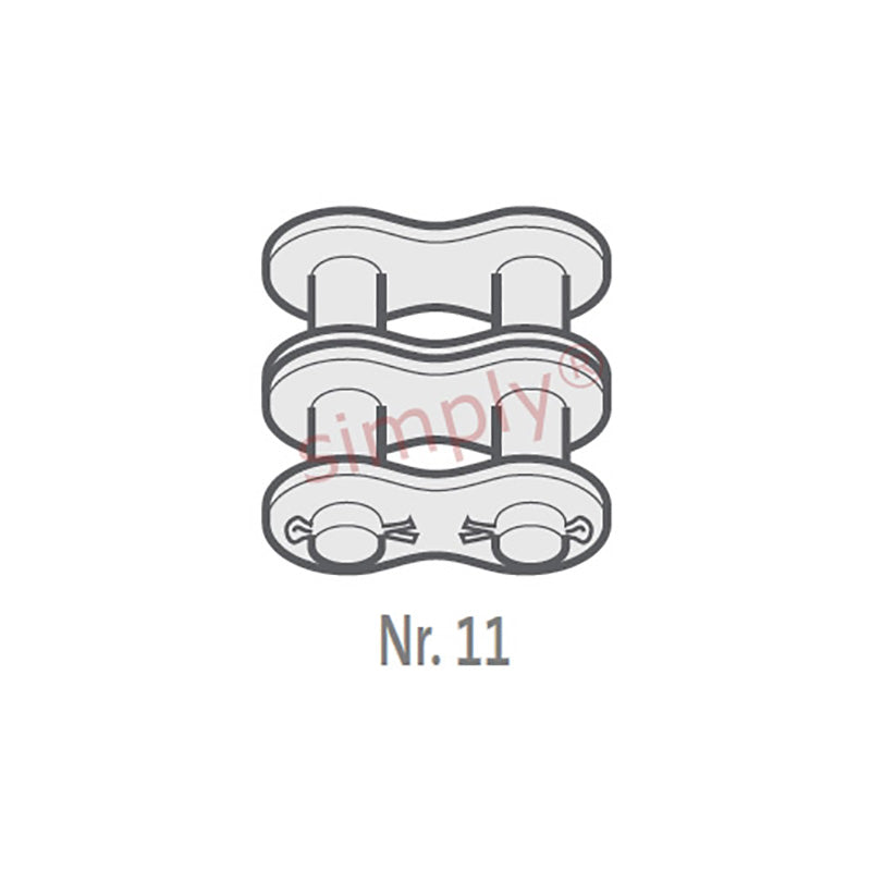 Renold Blue Box 80-2-NO11 ANSI / AS Duplex Chain Cottered Connecting Link 1 inch Pitch