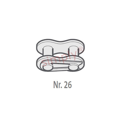 Renold SD 10B-1-NO26 BS Simplex Chain Connecting Link With Spring Clip 5/8 inch Pitch