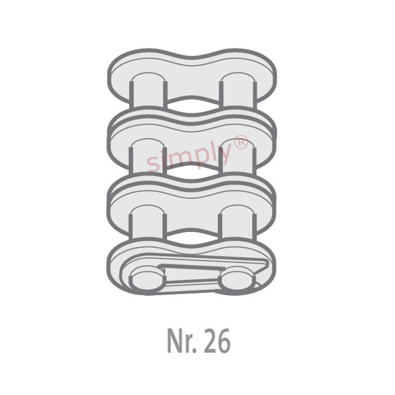 Renold SYNO 16B-3-NO26 BS Triplex Chain Connecting Link With Spring Clip 1 inch Pitch