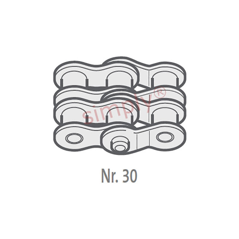 Renold Blue Box 12B-2-NO30 BS Duplex Chain Double Cranked Link 3/4 inch Pitch