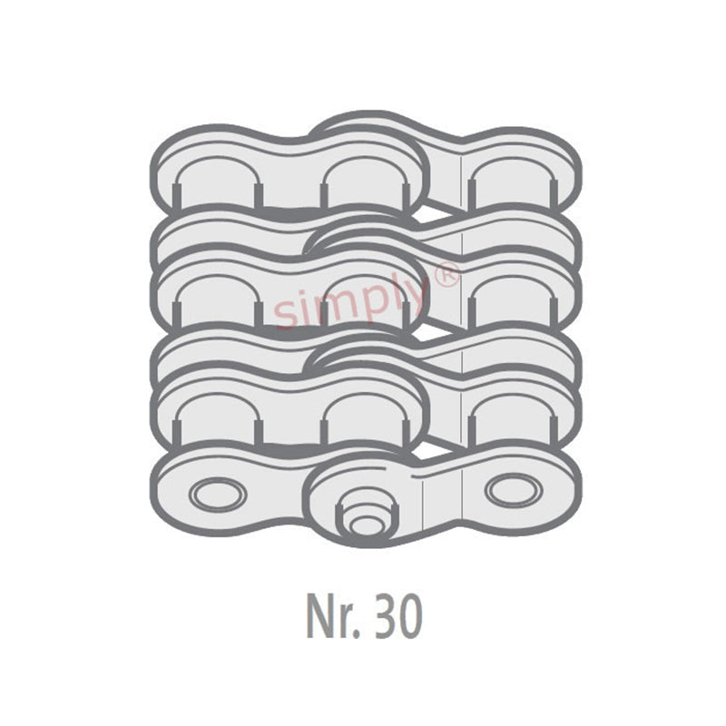 Renold Blue Box 60-3-NO30 ANSI / AS Triplex Chain Double Cranked Link 3/4 inch Pitch